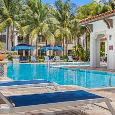 Miramar Park Apartments in Mirama, FL - Exterior Community Amenities, Pool & Zen Garden (1)